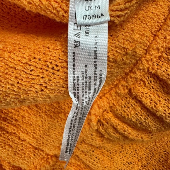 Free People Beach Size Medium Orange Breaking Free One Piece Knit Jumpsuit - Picture 8 of 8